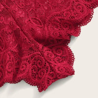 Oversize women's floral embroidery lace Lingerie set