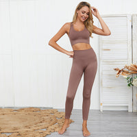 Sports Bra Seamless High-waisted Leggings Two-piece Set for Women
