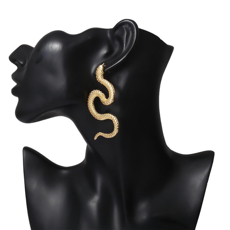 Women Jewelry Hip-hop Snake Long Earrings