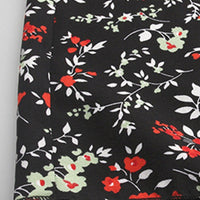 Plus Woman Size Woman Square Collar Flower Print Shirred Dress