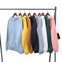 Women's Solid Colour Long Sleeve Hooded Sweatshirt