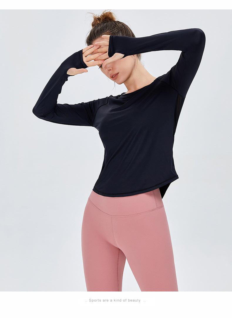 Yoga Sports Long-sleeved Mesh Breathable Running Tops