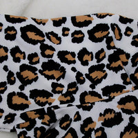 Plus Woman Size Woman Ruffle Hem Leopard Print Bodycon Dress