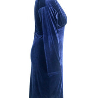 Plus Woman Size Woman V-Neck Velvet Dress