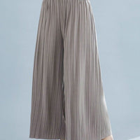Elastic Waist Pleated Wide-leg Oversized woman Pants
