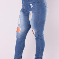 Women High Rise Raw Trim Ripped Frill Detail plus Jeans