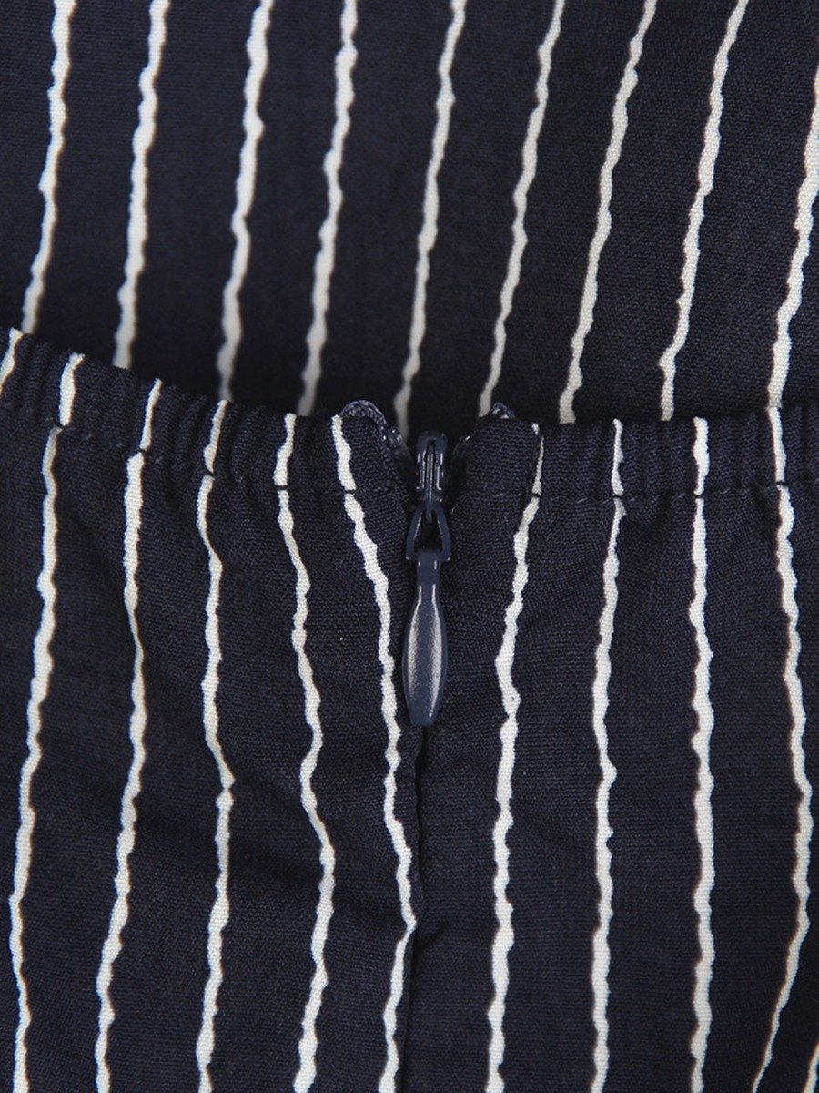 Hi-Lo Ruffled Hem Striped Print Tank Top Clothes For Large Women In Bulk