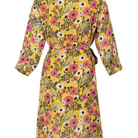 plus size womens V-Collor Floral Print Chiffon Drawstring Waist Lace-Up Dress Wholesale Suppliers