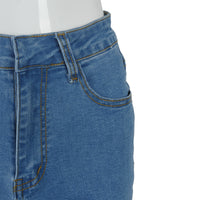 Women's High-waisted Scrunch Butt Denim Stacked Pants