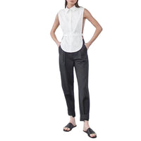 Women's Hollow Out Sleeveless White Shirt OL Fashion Tops