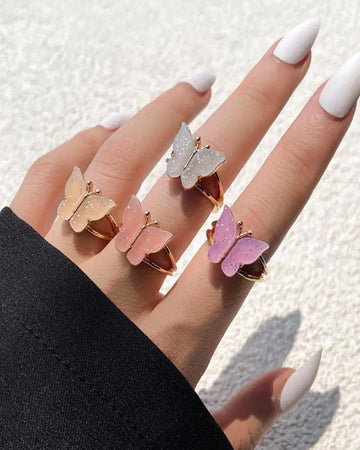 Butterfly    Ring  Set  5 Pieces
