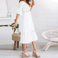 Casual Chic Style White Dress