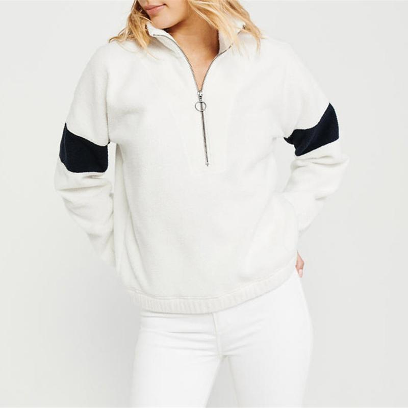 Casual Polar Fleece Zipper Up Sweatshirt