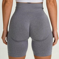 Comfortable Soft High Waist Solid Color Workout Yoga Shorts