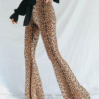 Fashion Leopard Bell-Bottom Trousers