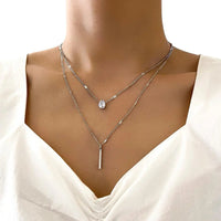 Fashion Water Drop  Layered  Necklace