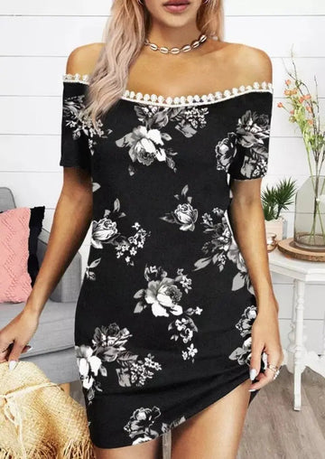 Floral Lace Off-The-Shoulder Dress