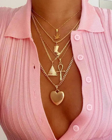 Gold Layered  Necklace