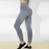 High Waisted Solid Basic Sports Fitness Pants