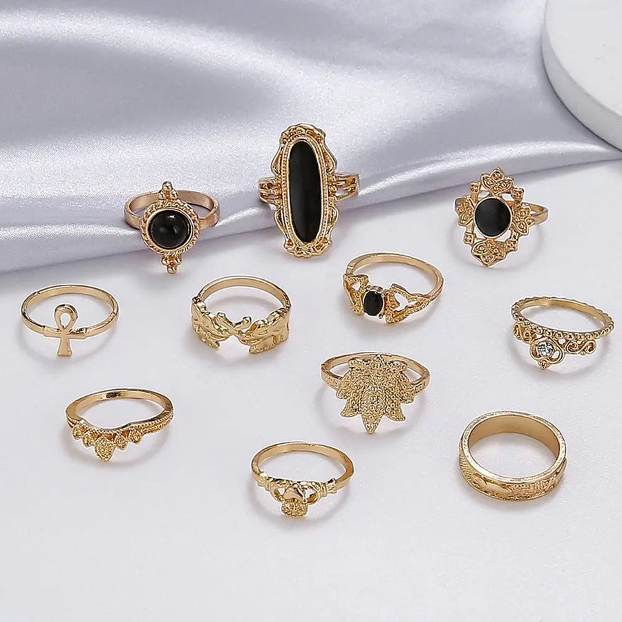 Keely Gold Ring Set  - 11 Pieces