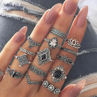Keely Gold Ring Set  - 15Pieces