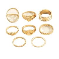 Keely Gold Ring Set  - 8 Pieces