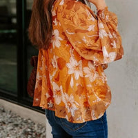 Modern And Fashionable Floral Ladies Blouse