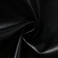 Women's Black PU Leather Tops Crisscross Sexy Hollow Tank