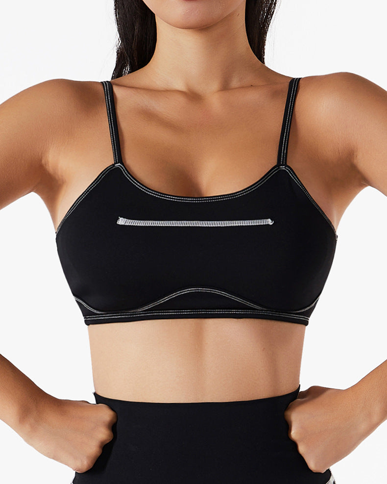 Workout Tank Yoga Bras Backless Spaghetti Straps Women