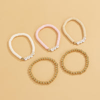 Hand-woven Multi-element Bracelet Set Vintage Beads Acrylic Letters Jewelry