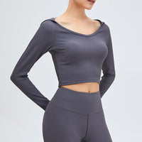 Yoga Knitted Thin Hoodie Women Sports Crop Tops