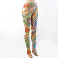 Women's Leggings Colorful Tie Dye Full Length Pants Slim High Waisted Yoga Pants