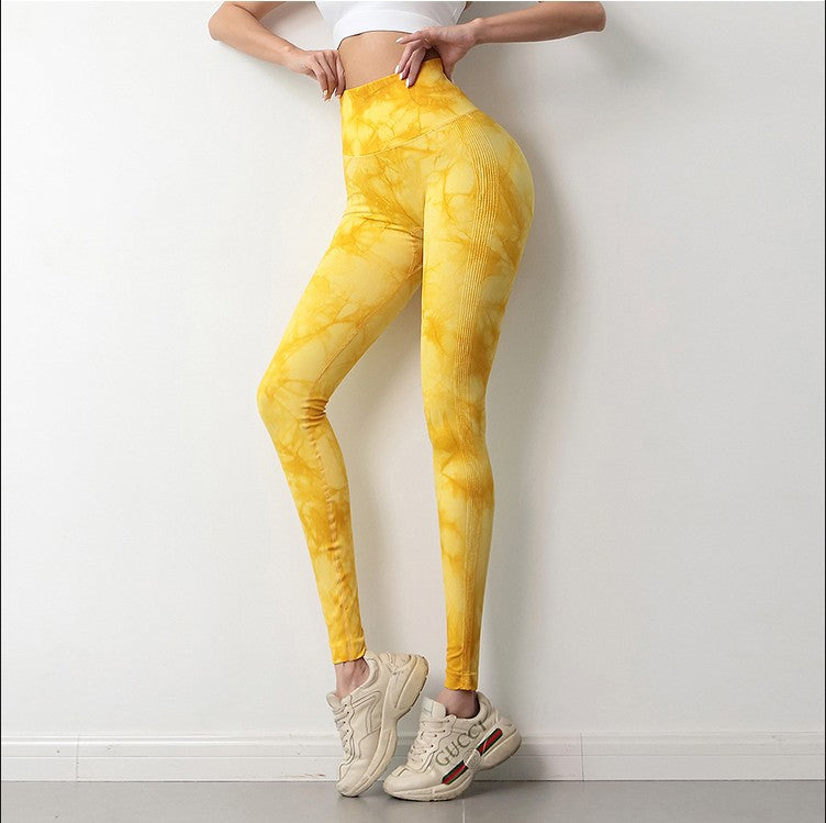 Tie-dye High-waisted Yoga Women Tight Workout Leggings