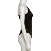 Women's Summer Seductive Slant-shoulder Solid Color Jumpsuit