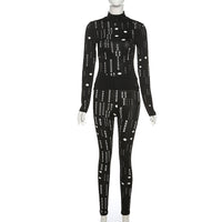 Women's Hollow Out Tight Tracksuit High-waisted Pants Sports Sets