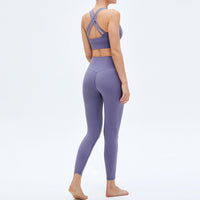 Backless Yoga Bras Scrunch Butt Tight Leggings Women Sportswear Set