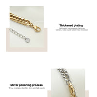 Titanium Steel Cuba Splicing Bracelet Retro Hip-hop Street Thick Chain Stainless Steel Hand Jewelry