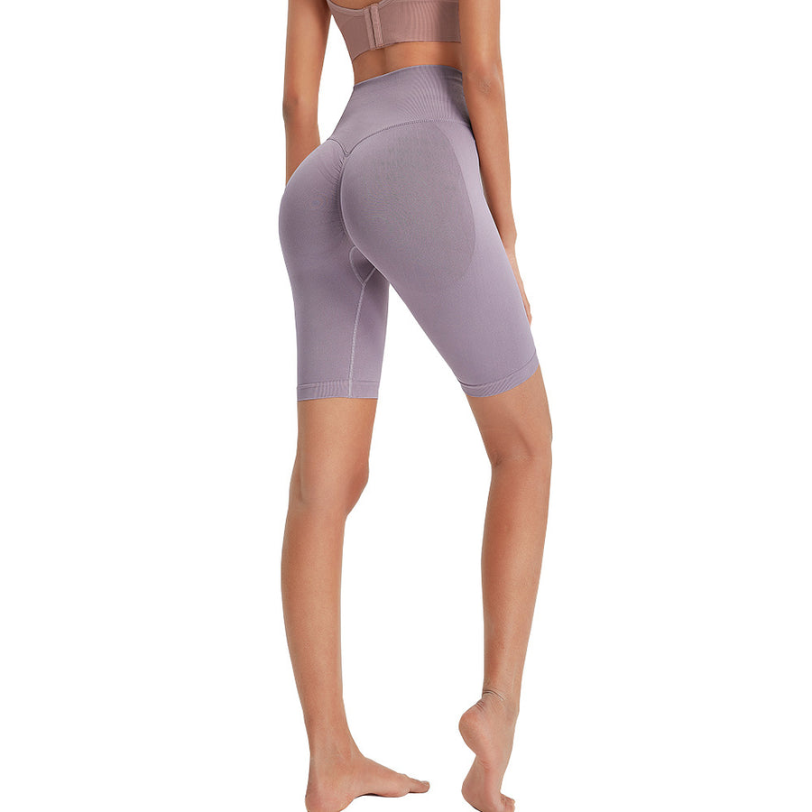 Seamless High-waisted Yoga Fifth Pants Biker Shorts for Women