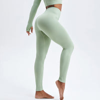 Women's Threaded Yoga Pants Seamless Peach Lifting Fitness Leggings