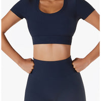 Yoga Wear Short-sleeved Cropped Quick-drying Women's Tops