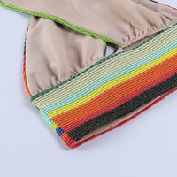 Colorful Sleeveless Slim Knit Crossover Camisole Tops for Women