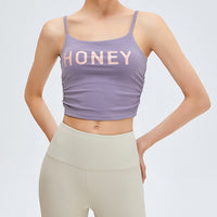Honey Letters Spaghetti Strap Tank Tops Women Outwear