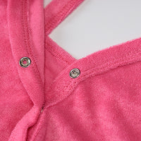 Women's Sleeveless Dress Halter Belt V Collar Hidden Button Mini Dress