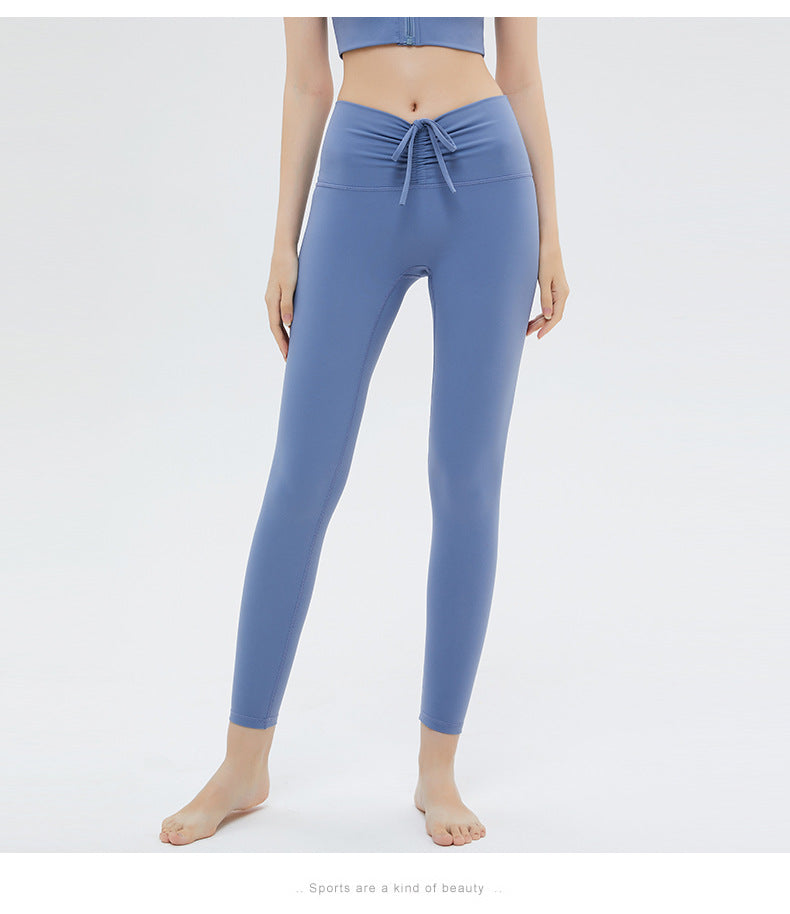Bow Tied Rope Women High-waisted Yoga Pants