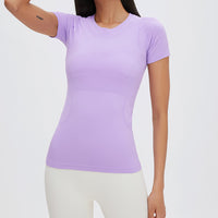 Women's Seamless Sports Yoga Breathable Short-sleeved Top T-shirt