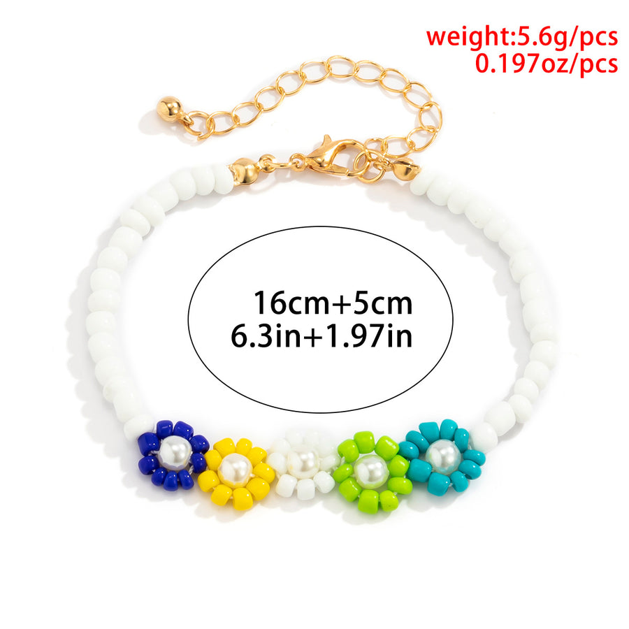 Adorable Jewelry Bohemian Style Colorful Beaded Bracelet Sets Woven Bracelet