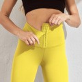 Buckle High-waisted Slim Scrunch Butt Leggings Exercise Pants Peach Lifting Women' s Yoga Pants