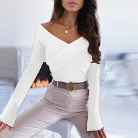 Off Shoulder Sexy Twist Front Knitted Top