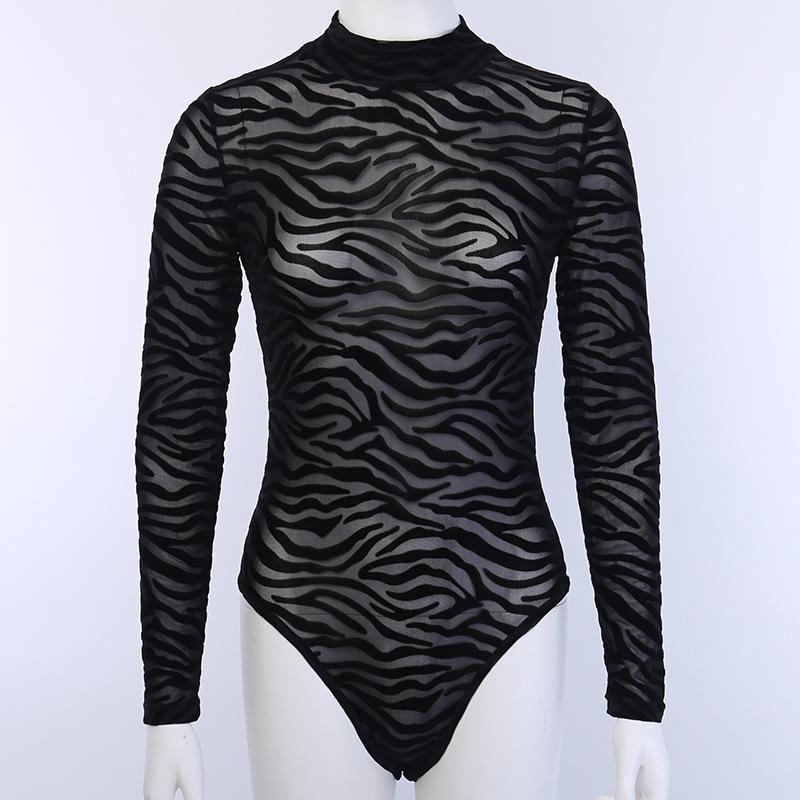 Lightweight Zebra Striped Bodysuit