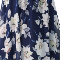 Sweet Ruffle Bandage Floral Chiffon Skirt